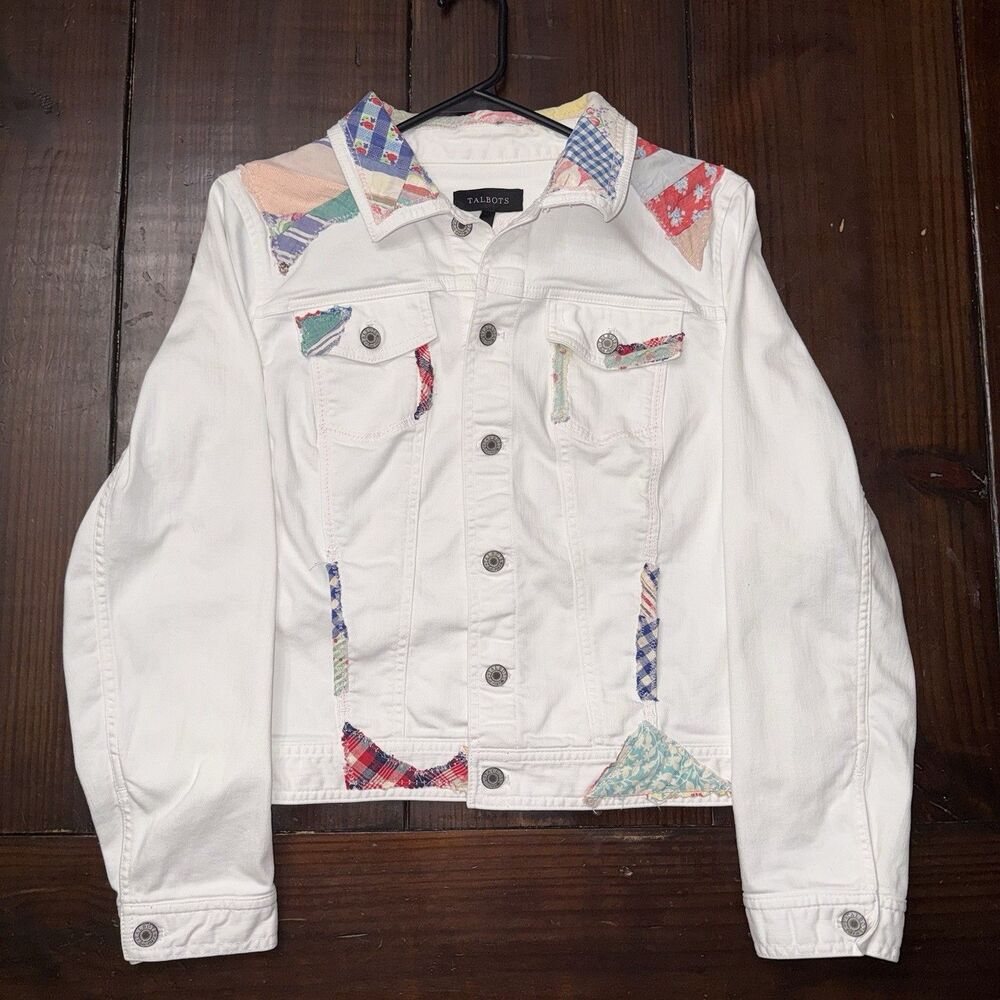 Custom Talbots Women’s Sz Large Colorful Quilt Patchwork Jacket